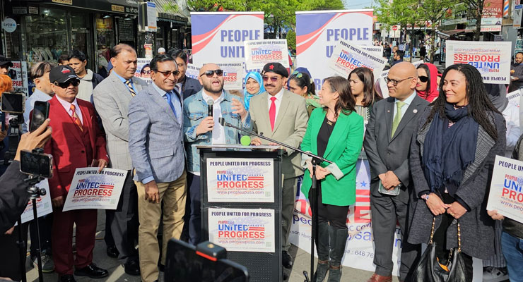 Assemblymembers Jessica Gonzales Rojas and Steven Raga Endorse Sir Dr. Abu Zafar Mahmud at Diversity Plaza Event